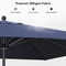 PURPLE LEAF Aluminum Outdoor Market Umbrella Patio Table Umbrella