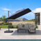 PURPLE LEAF Stepless Tilt Cantilever Umbrella Affordable Outdoor Patio Umbrella