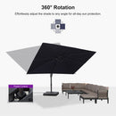 PURPLE LEAF Stepless Tilt Cantilever Umbrella Affordable Outdoor Patio Umbrella