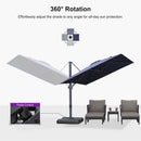 PURPLE LEAF Stepless Tilt Cantilever Umbrella Affordable Outdoor Patio Umbrella