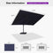 PURPLE LEAF Stepless Tilt Cantilever Umbrella Affordable Outdoor Patio Umbrella