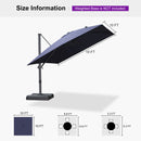PURPLE LEAF Stepless Tilt Cantilever Umbrella Affordable Outdoor Patio Umbrella