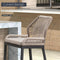 OPEN BOX I PURPLE LEAF 2 Set Outdoor Bar Stool Chair Set, Modern Counter Height Bar Stool, Cushion Included