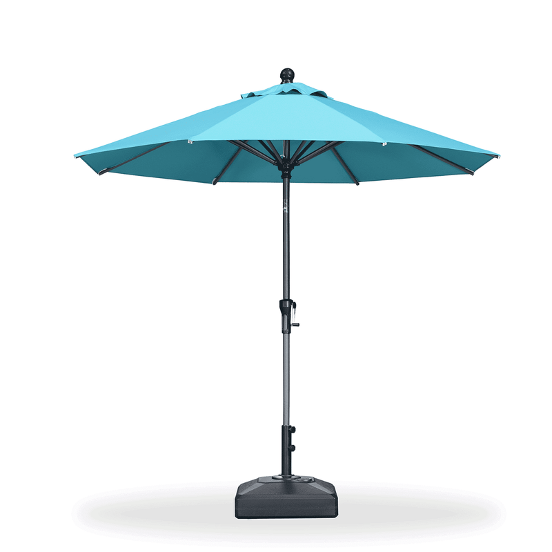 PURPLE LEAF Crank and Tilt Table Umbrella Outdoor Patio Market Umbrella with Visible Hand Crank System