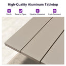 PURPLE LEAF 10/8/6 Pieces Outdoor Dining Set with Patio Aluminium Dining Table Rattan Chairs for Kitchen Champagne