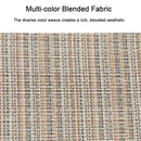 Multicolor Textilene fabric weave in brown, tan, and cream tones for outdoor chaise lounge chairs.