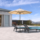 PURPLE LEAF Crank and Tilt Table Umbrella Outdoor Patio Market Umbrella with Visible Hand Crank System