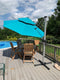 PURPLE LEAF Large Round Patio Cantilever Umbrella for Deck, Pool, Backyard