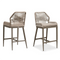 PURPLE LEAF Bar Stool Set of 2, Modern Counter Stool & Bar Stools with Cushions, Isand Bar Stools.