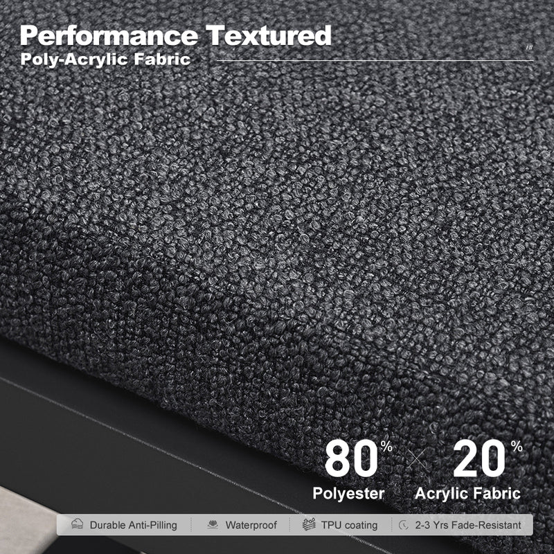 PURPLE LEAF Outdoor Bar Stools Set of 2 Modern Aluminum Barstools with Stainless Removable Cushion Patio Bar Stool for Kitchen Outside Island Backyard