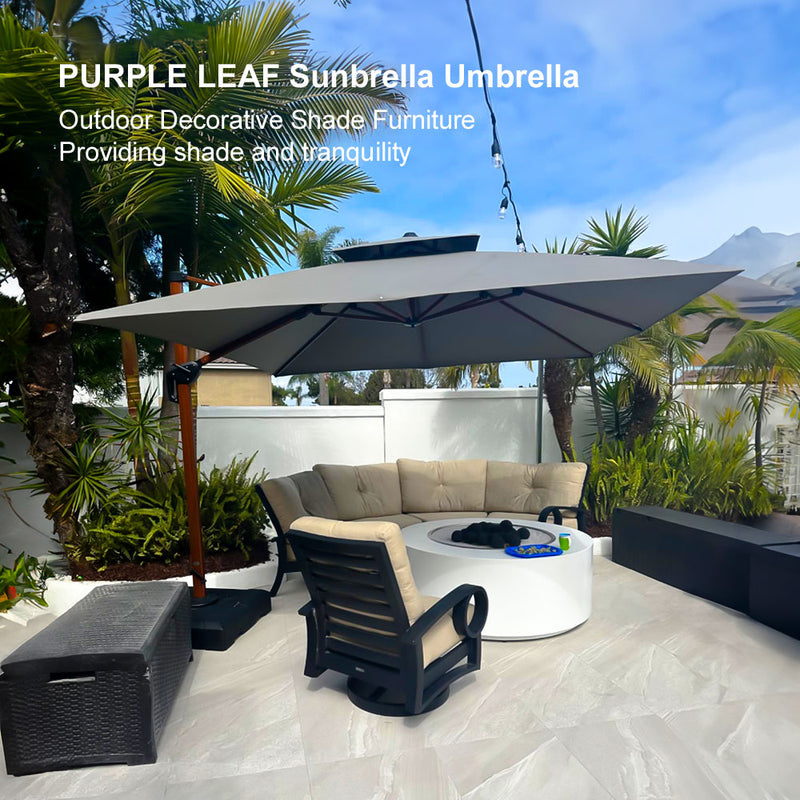 Clearance - PURPLE LEAF OPEN BOX Square Sunbrella Outdoor Umbrella