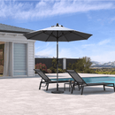 PURPLE LEAF Crank and Tilt Table Umbrella Outdoor Patio Market Umbrella with Visible Hand Crank System