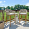 PURPLE LEAF Outdoor Bar Stools Set of 2 Rattan Bar Stools Counter Stools with Back and Cushions  for Patio, Garden, Kitchen