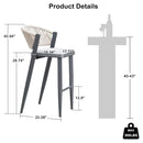 PURPLE LEAF Counter Height Bar Stool Set of 2 Outdoor Stool Chair with Footrest Patio Bar Height Stools Rattan Barstools for Outdoor or Indoor
