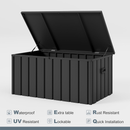 PURPLE LEAF Outdoor Deck Box Waterproof Lockable Storage Box Container with Lid Deck Organization for Patio Cushions Side Table Pool Accessories Garden Tools