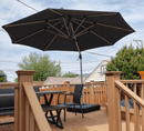 PURPLE LEAF Large Round Patio Cantilever Umbrella for Deck, Pool, Backyard