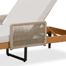 PURPLE LEAF Outdoor Chaise Lounge Patio Lounge Chair Recliner with Side Table and Cushion for Poolside Balcony Backyard