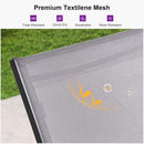 PURPLE LEAF Outdoor Chaise Lounge with Wheels Patio Lounge Chair Recliner