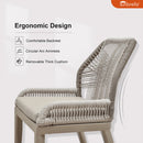 PURPLE LEAF 7/9/11 Pieces Patio Dining Set with Sunbrella Cushions All-Weather Wicker Patio Table and Chairs for Deck, Garden