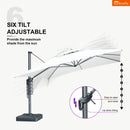 Clearance - PURPLE LEAF OPEN BOX SUNBRELLA Cantilever Umbrella Grey Aluminum Patio Umbrella