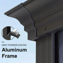 PURPLE LEAF Patio Gazebo with Aluminum Frame Grey Sanori L-Shaped Patio Couch Set-Bundle Set