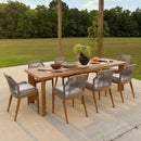 PURPLE LEAF 7/9/11 Pieces Patio Dining Set with Sunbrella Cushions All-Weather Wicker Patio Table and Chairs for Deck, Garden