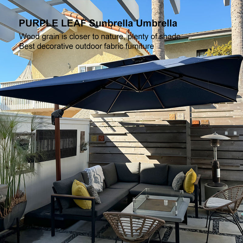 Clearance - PURPLE LEAF OPEN BOX Square Sunbrella Outdoor Umbrella