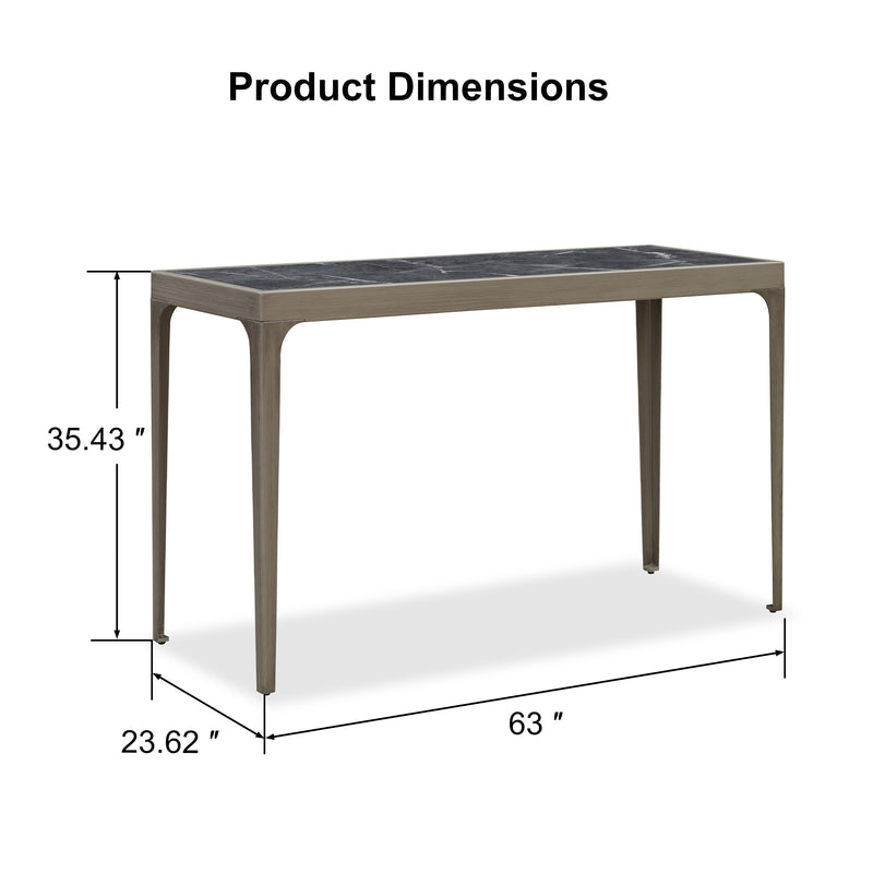 PURPLE LEAF Bar Height Table Retangular Patio Dining Coffee Kitchen Breakfast Bistro Outdoor Pub Bar Table for Garden Balcony