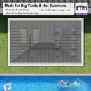 PURPLE LEAF Patio Gazebo for Pool Light Grey Hardtop Galvanized Steel Roof with String Lights-clear