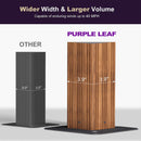 PURPLE LEAF Metal Gazebo Double Roof Wood Grain Aluminum Frame with Curtains and Netting