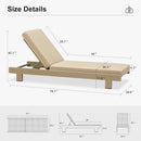 PURPLE LEAF Outdoor Daybed for Patio,  Poolside Chaise Lounge Bed with Cushion, Olefin Blend Fabric, Aluminum Frame Sunbed with Side Table for Deck and Backyard