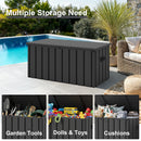 PURPLE LEAF Outdoor Deck Box Waterproof Lockable Storage Box Container with Lid Deck Organization for Patio Cushions Side Table Pool Accessories Garden Tools