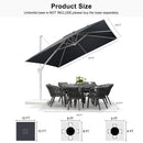 PURPLE LEAF White Outdoor Patio Umbrella Economical Large Patio Umbrellas