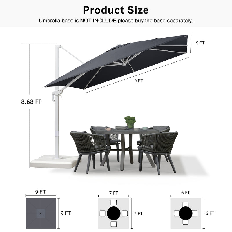 PURPLE LEAF White Outdoor Patio Umbrella Economical Large Patio Umbrellas