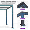 PURPLE LEAF Louvered Pergola Modern Grey Pergola with White Roof for Deck Backyard Garden