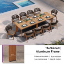 PURPLE LEAF 7 / 9 / 11 pcs Outdoor Dining Set Patio Dining Furniture for Lawn Backyard Deck Brown