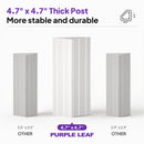 PURPLE LEAF White Gazebo for Modern Backyard Double Galvanized Steel Roof Awning and Upgrade Curtain Reinforcement Support Rods