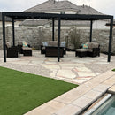 PURPLE LEAF Athena Louvered Pergola Outdoor Aluminum Pergola with Adjustable Roof for Deck Backyard Garden Hardtop Gazebo