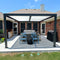 PURPLE LEAF Louvered Pergola Modern Grey Pergola with White Roof for Deck Backyard Garden