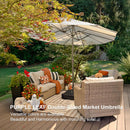 Clearance - PURPLE LEAF OPEN BOX Market Umbrella Double-Sided Market Umbrella Patio Umbrellas with Base