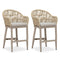 PURPLE LEAFOutdoor Bar Stool Set of 6，Wicker Chairs Bar Chairs with Cushion，All-Weather Patio Furniture kitchen stools