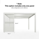 PURPLE LEAF Louvered Pergola Accessory Aluminum Louver Grille for Optimal Privacy, Sunlight Control Side Fixed Shutter Wall, for White Pergola Not Included