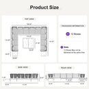 PURPLE LEAF Sicilia U-Shaped Modular Outdoor Sectional with Oatmeal Greige Cushions Flexible Layout for Porch Backyard