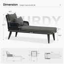 PURPLE LEAF Patio Chaise Lounge Chair, Aluminum Pool Lounge Chairs for Outdoor with 2 Cushions for Deck, Pool, Lawn, Garden, Courtyard, Porch, Teak