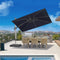 PURPLE LEAF Deluxe Left-Right Tilting Patio Umbrella Outdoor Swivel Cantilever Umbrellas