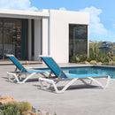 PURPLE LEAF Patio Chaise Lounge Chair Outside Aluminum Plastic Stackable Tanning Chairs for Pool Sunbathing Beach Deck Outdoor Lounger
