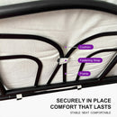 PURPLE LEAF 3-Seat Porch Swing Outdoor w/Cushion & Adjustable Canopy