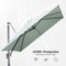 PURPLE LEAF Economical Square Outdoor Umbrella Olefin Rectangle Patio Umbrella with the sun protection index is UV50＋.