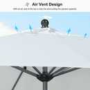 PURPLE LEAF Aluminum Outdoor Market Umbrella Patio Table Umbrella