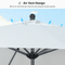 PURPLE LEAF Aluminum Outdoor Market Umbrella Patio Table Umbrella
